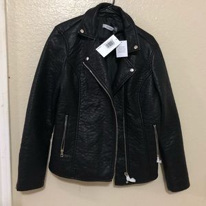 Black leather jacket